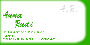 anna rudi business card